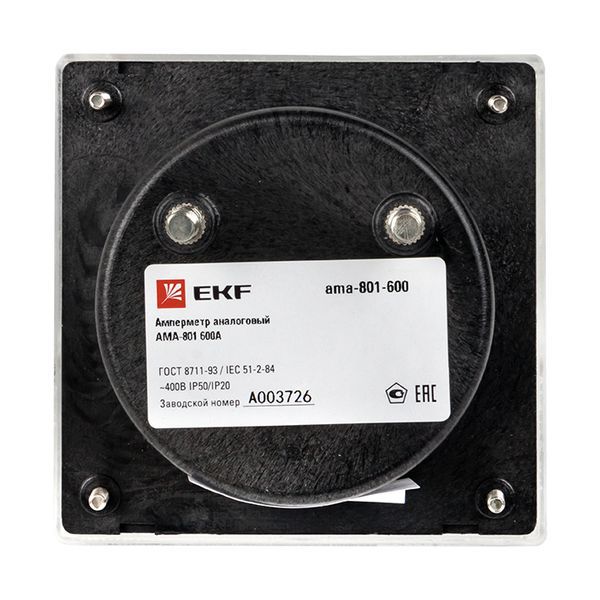  Амперметр аналоговый AM-A801 на панель 80х80 кругл. вырез 600А трансф. подкл. EKF am-a801-600/ama-801-600 фото в каталоге от BTSprom.by