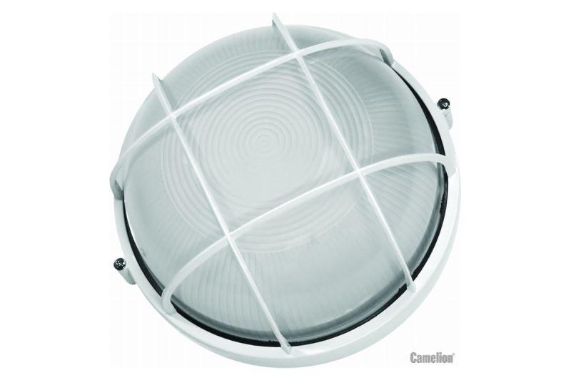 светильник 1101s c01 new нбп 03-100-002 ухл1 "решетка" 100вт 230в до 130град.c круг бел. camelion 13663 от BTSprom.by