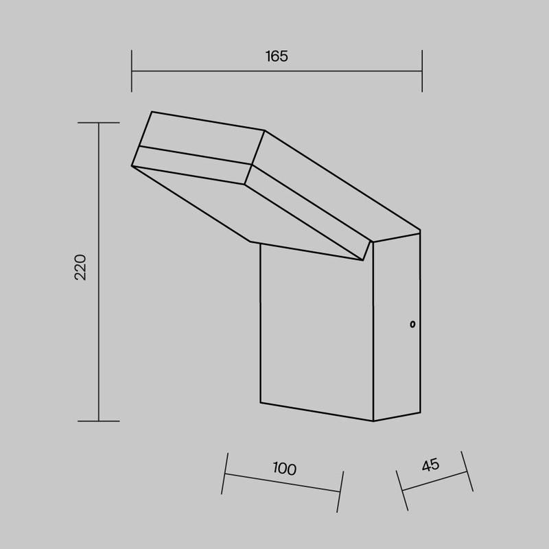  Светильник Paso 12Вт 3000К IP54 бра настен. Maytoni O595WL-L12B3K фото в каталоге от BTSprom.by