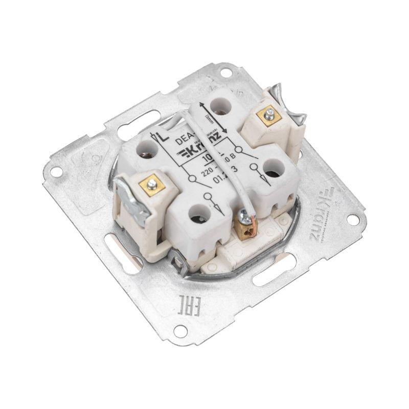  Выключатель 2-кл. СП DEA 10А с подсветкой механизм бел. Kranz KR-78-0203 фото в каталоге от BTSprom.by