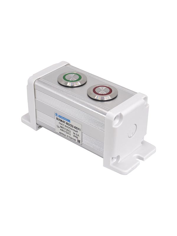 пост управления bxm47-b2/22-65у1 1 цилиндрическая кнопка 1c1no1nc зел. + 1 цилиндрическая кнопка 1c1no1nc красн. электротехник et020106 от BTSprom.by