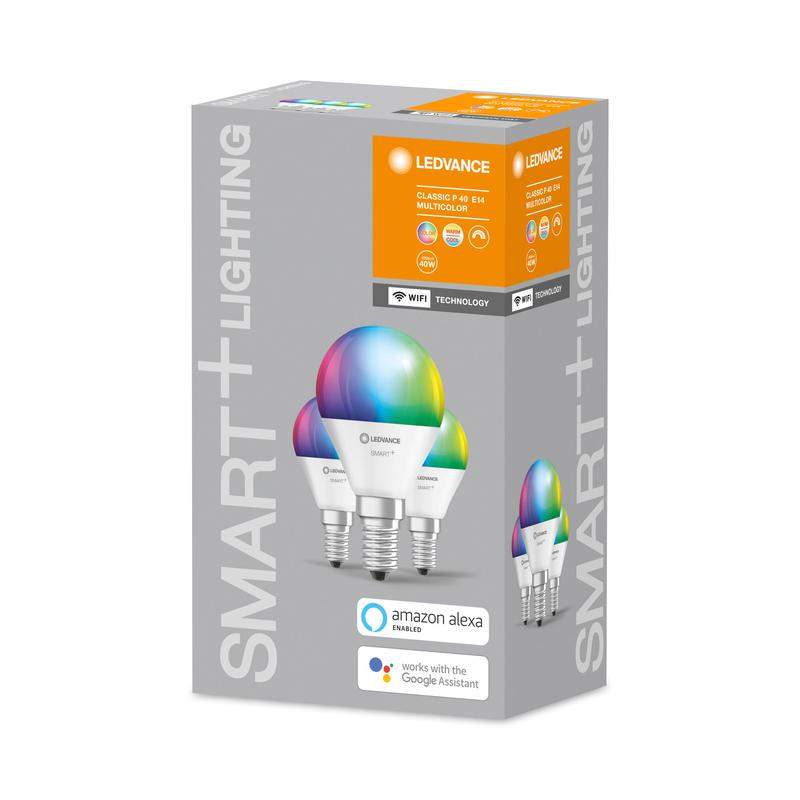 лампа светодиодная smart+ wifi mini bulb multicolour 5вт (замена 40вт) 2700…6500к e14 (уп.3шт) ledvance 4058075485990 от BTSprom.by