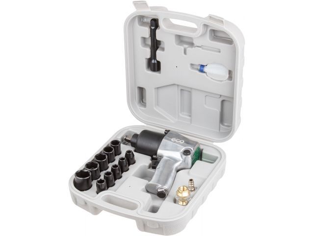 пневмогайковерт 1/2" eco aiw-610 с лубрикатором и головками (580 нм, ударный мех-м: twin hammer, 7000 об/мин, макс.резьба: м18, 220 л/мин,) aiw-610 от BTSprom.by