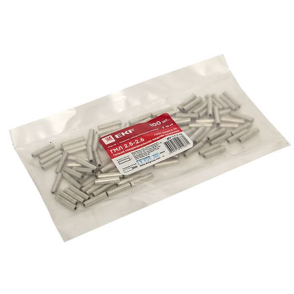  Гильза соединительная ГМЛ 2.5-2.6 луженая медн. ГОСТ PROxima EKF gty-2.5-2.6g фото в каталоге от BTSprom.by