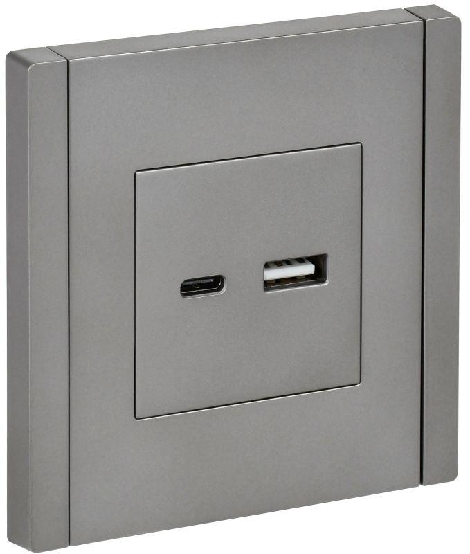 розетка usb a+c 3.1а forte&piano fp550 сталь iek fp-u22-d31-k46 от BTSprom.by