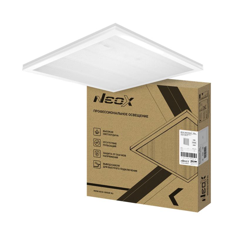 светильник светодиодный дво-02 10065-призма 100вт 6500к ip40 595х595х19мм универс. панель neox 4690612053837 от BTSprom.by