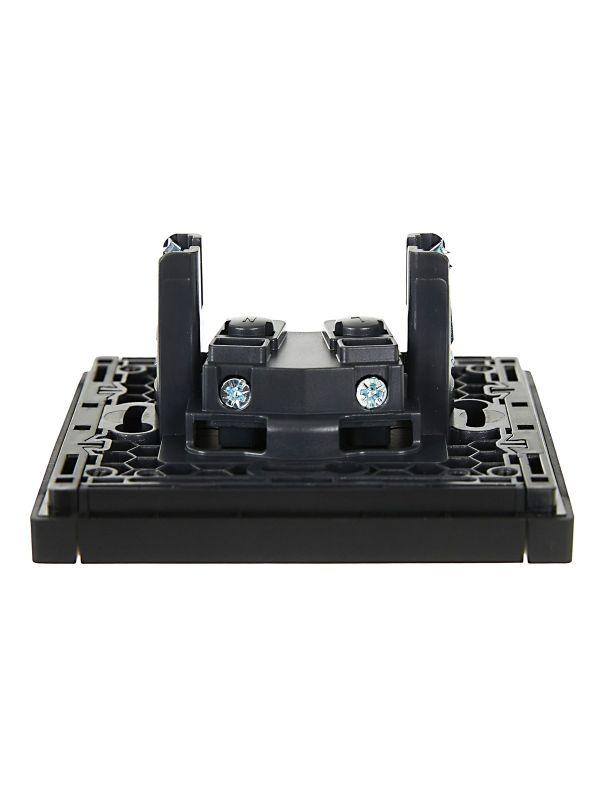  Розетка 1-м СП FORTE&PIANO FP117 10А без заземл. защ. шторки винт. крепл. черн. IEK FP-R13-10-K02 фото в каталоге от BTSprom.by