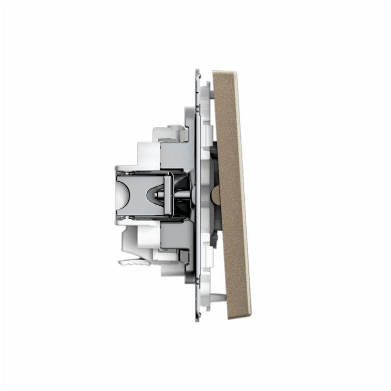  Выключатель 2-кл. ArtGallery 10AX быстрозажим. клем. механизм шампань SE GAL000551S фото в каталоге от BTSprom.by