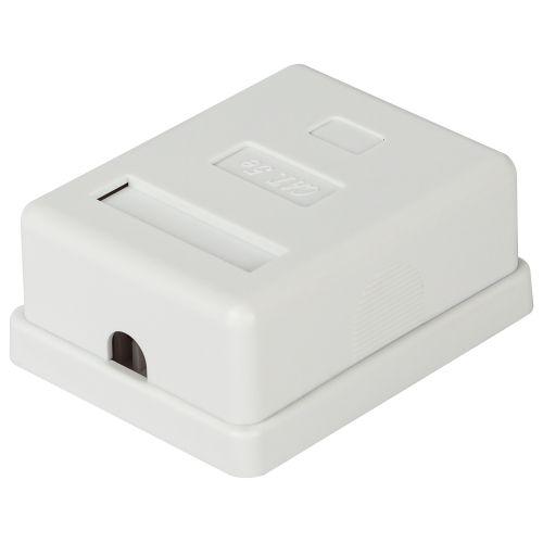  Розетка компьютерная 1 порт RJ45 кат.5E неэкранир. Эра Б0056901 фото в каталоге от BTSprom.by