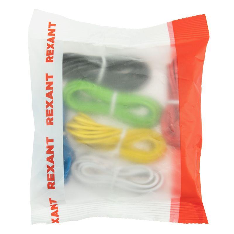  Набор автопровода "Радуга" 1х0.75мм 6 цветов (бел.; жел.; зел.; красн.; син.; черн.) по 3м (уп.6шт) Rexant 01-6548 фото в каталоге от BTSprom.by