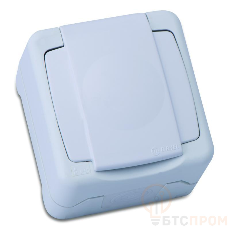 Розетка IP55 с заземл. и крышкой бел. Makel 36001029 фото в каталоге от BTSprom.by  Розетка IP55 с заземл. и крышкой бел. Makel 36001029 фото в каталоге от BTSprom.by
