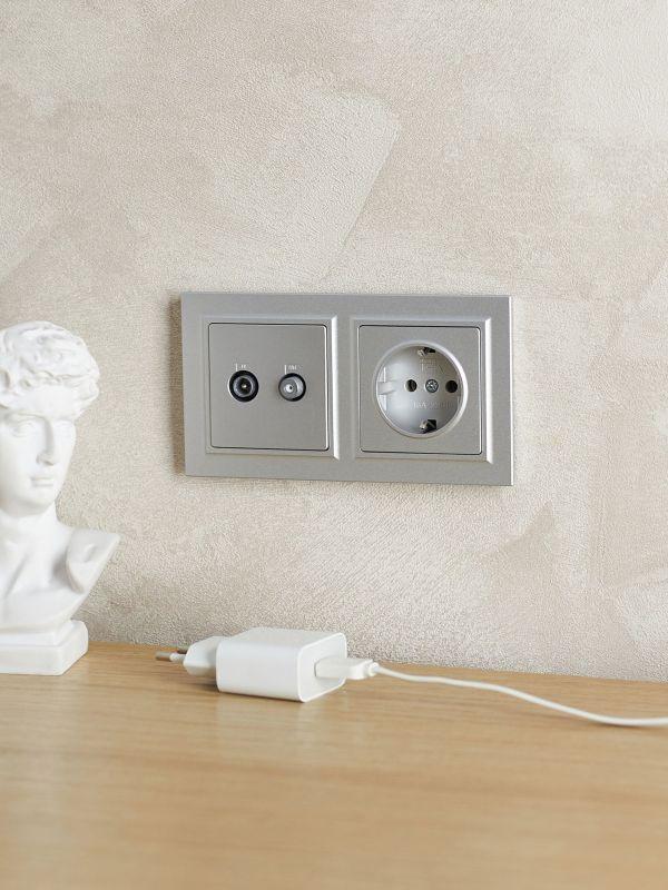  Рамка 2-м IP44 BRITE РУ-2-БрА-44 алюм. IEK BR-M22-44-K47 фото в каталоге от BTSprom.by