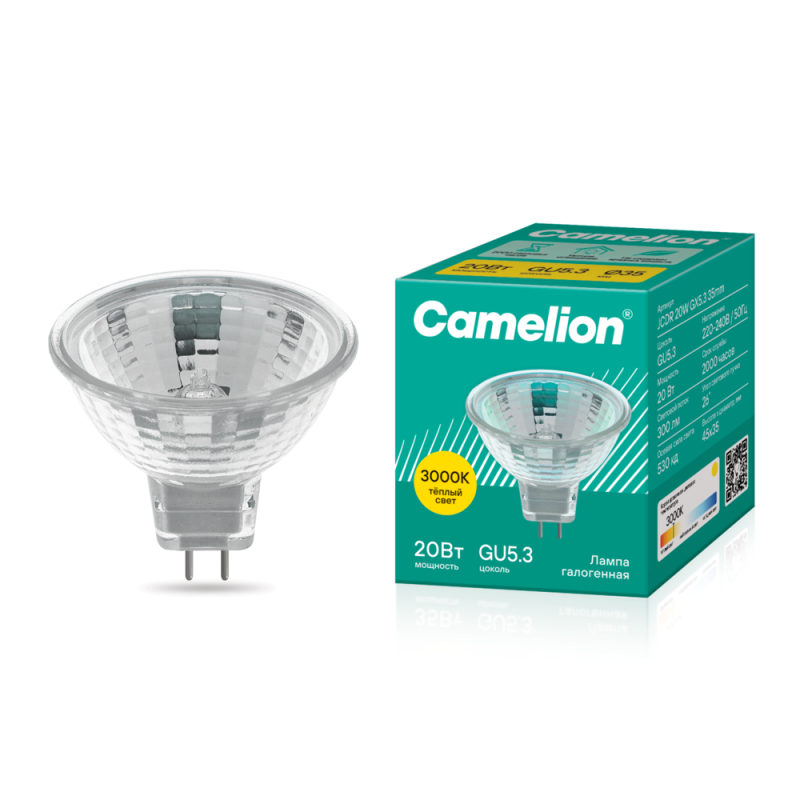 лампа галогенная mini jcdr (mr11) 20вт 220в 35мм camelion 7091 от BTSprom.by