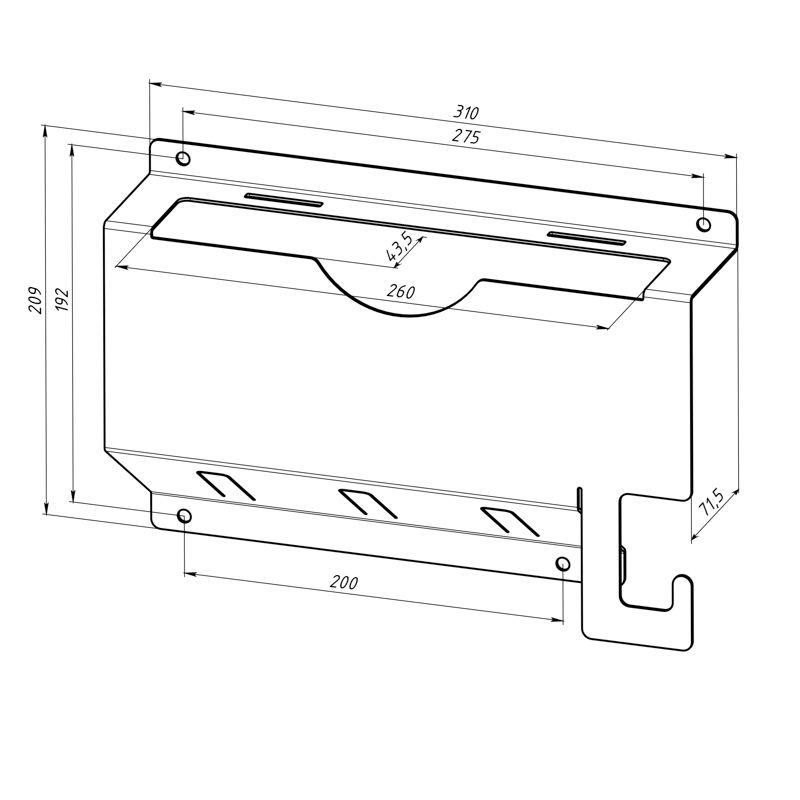  Держатель для угловых шлифмашинок до 230мм настенный с крючками черн. Rexant 38-0658 фото в каталоге от BTSprom.by