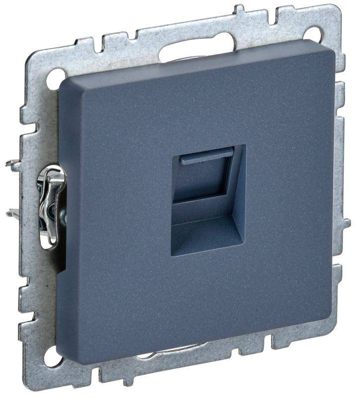 розетка компьютерная сп rj45 кат.6 brite рк11-брм механизм маренго iek br-k10-2-k35 от BTSprom.by