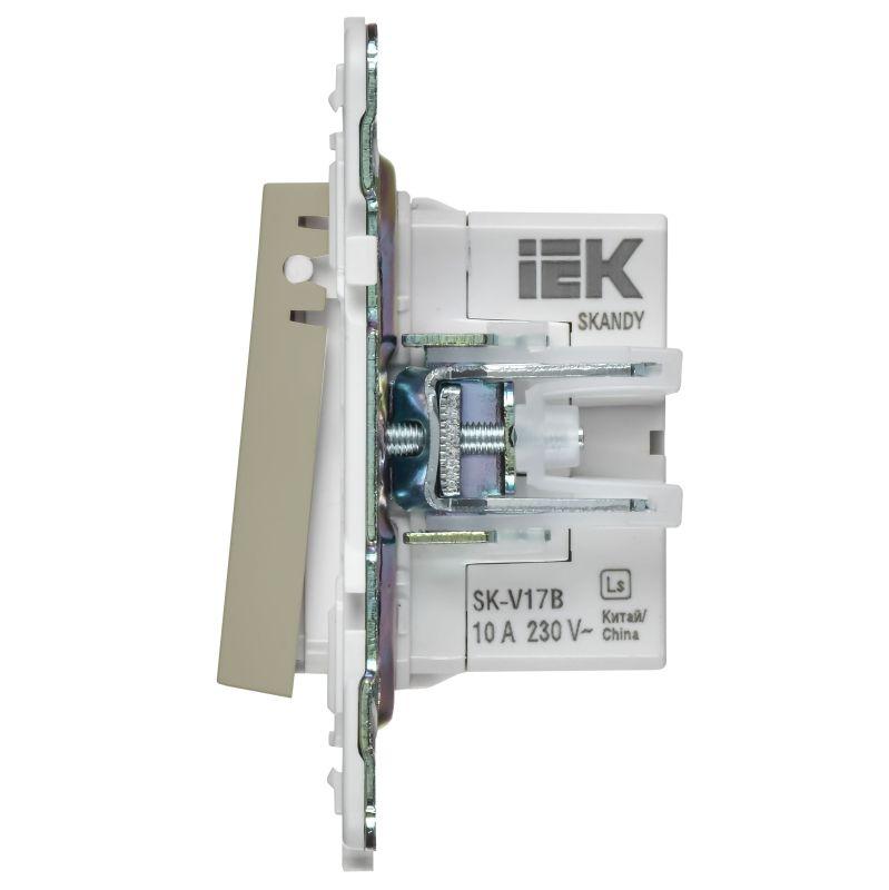  Кнопка звонка SKANDY 10А SK-V17B для отелей с индикацией беж. IEK SK-V14-2-10-K10 фото в каталоге от BTSprom.by