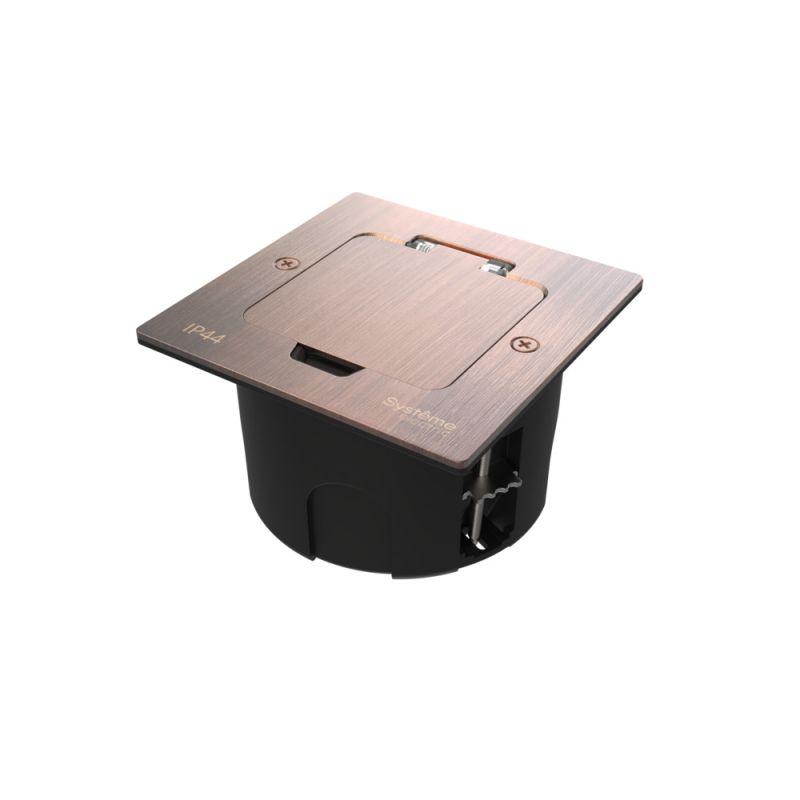 лючок multidesk mdk20 на 2мод. ip44 с монтажной коробкой для стены фальшпола стола медь se mdk20102ca от BTSprom.by