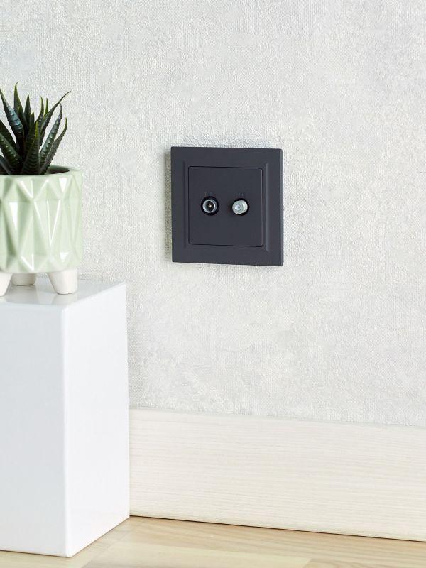  Рамка 1-м IP44 BRITE РУ-1-БрГ-44 графит IEK BR-M12-44-K53 фото в каталоге от BTSprom.by