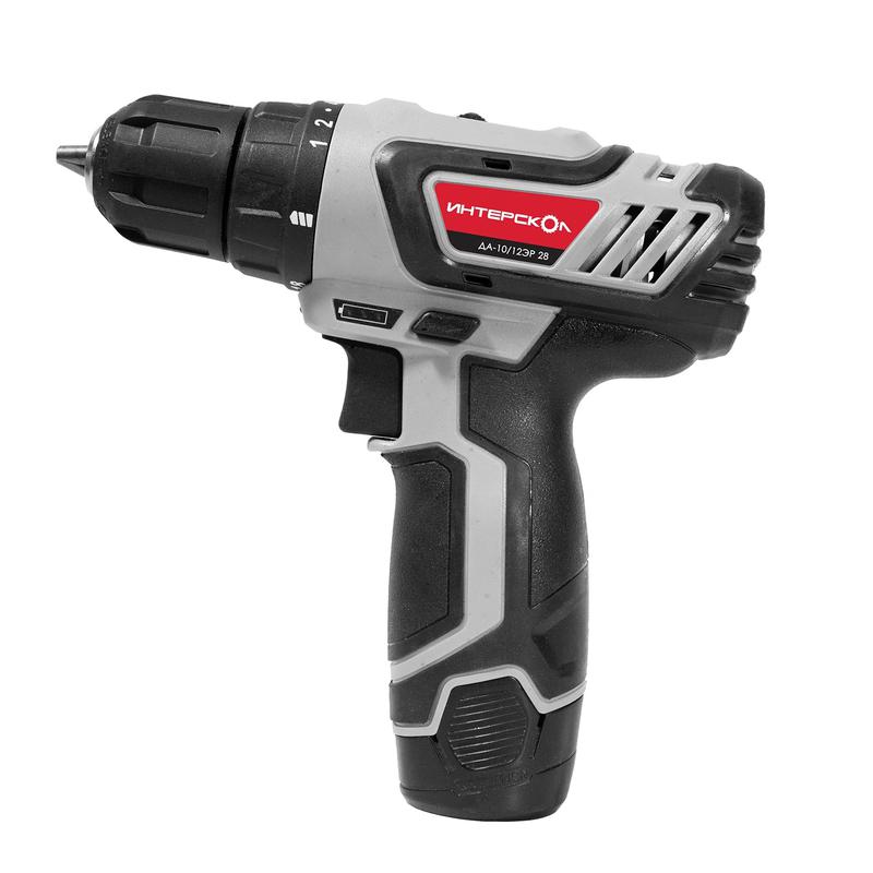 дрель-шуруповерт аккумуляторная да-10/12эр 28 интерскол 595.2.2.20 от BTSprom.by