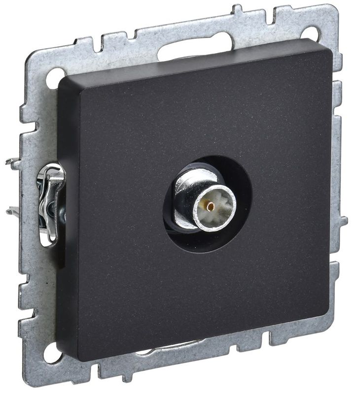 розетка телевизионная оконечная tv сп brite ртв11-0-брч механизм черн. iek br-a10-o-k02 от BTSprom.by