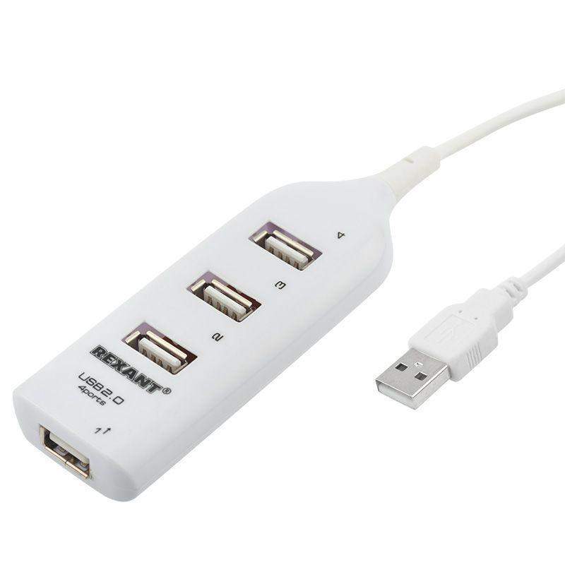 разветвитель usb 2.0 на 4 порта бел. rexant 18-4105-1 от BTSprom.by