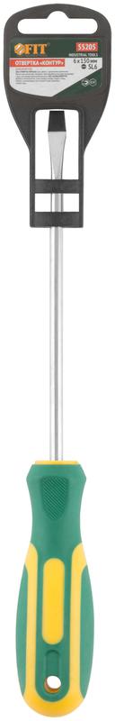  Отвертка "Контур" CrV сталь прорезиненная ручка 6х150мм SL FIT 55205 фото в каталоге от BTSprom.by