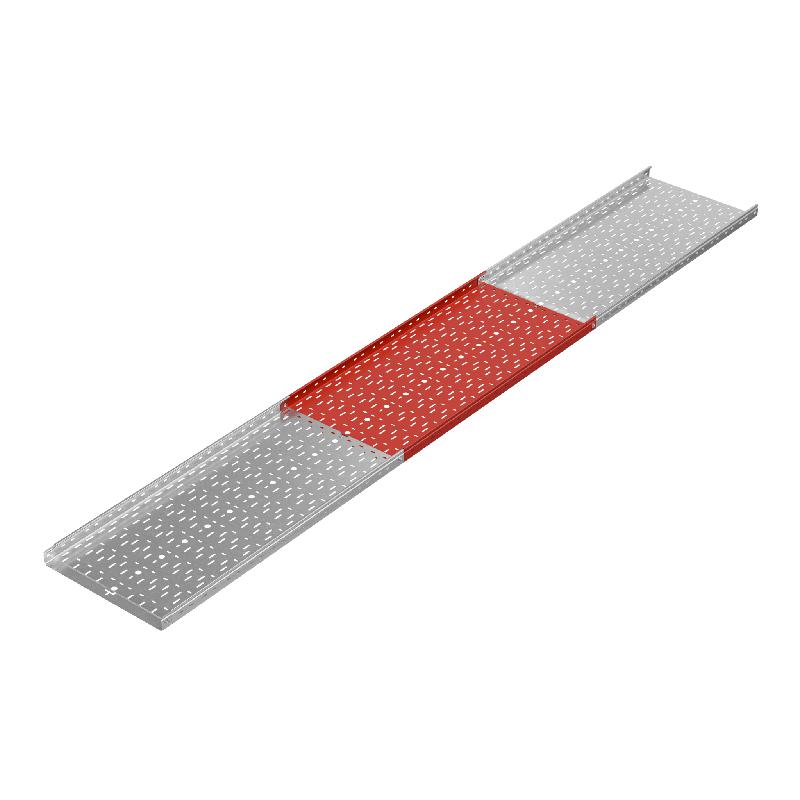 Лоток листовой перфорированный 500х50 L3000 сталь 1мм "Быстрый монтаж ПЛЮС" LPplus50-500-1.0-3000 оцинк. КМ PL0228 фото в каталоге от BTSprom.by