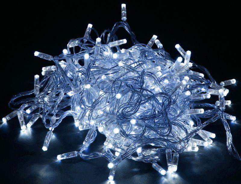 гирлянда "нить" 10м 100led бел. ip44 провод прозр. 230в с контроллером 8 режимов iek lgdu111-2-100-10-t-s-44 от BTSprom.by