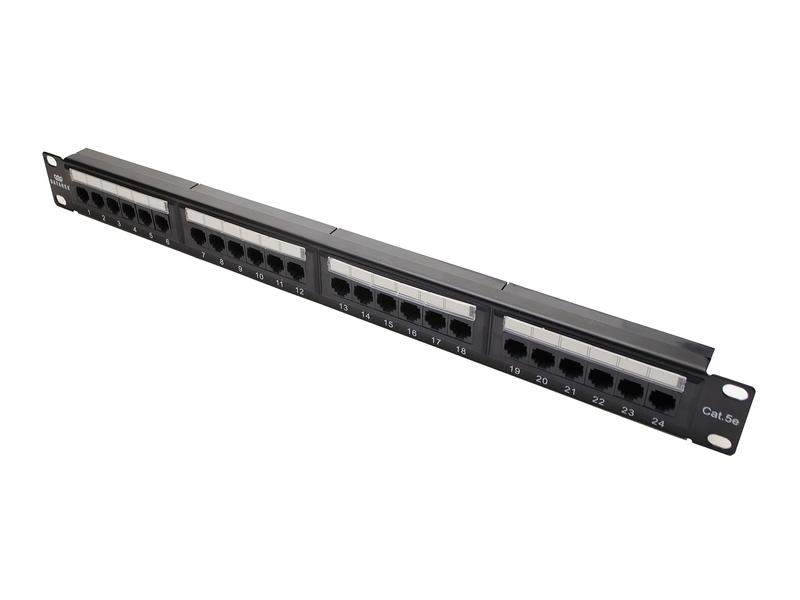патч-панель кат.5e utp 19дюйм 1u 24хrj45 568a/в черн. datarex dr-4001 от BTSprom.by