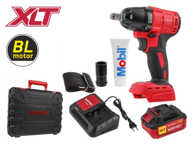 аккум. ударный гайковерт wortex cwr 0318 акб и зу в чем. all1 xlt set 18 в, 310 н*м, 1/2", 4 а*ч (вес 2.0 кг) 0329229 от BTSprom.by