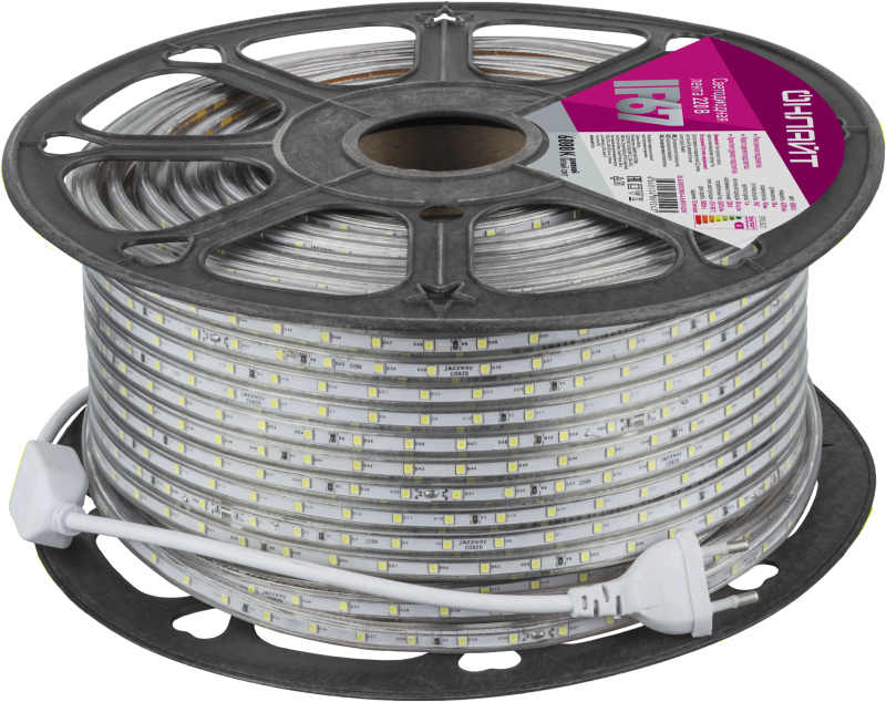 лента светодиодная 80 924 ols-2835сw60-4.8-ip67-220v (уп.50м) онлайт 80924 от BTSprom.by