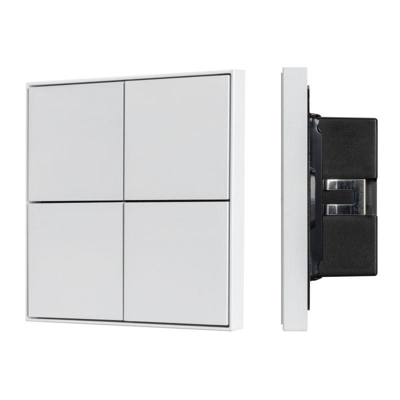 панель кнопочная knx-304-23-in white (bus frame) (ip20 металл) intelligent arlight 038401 от BTSprom.by