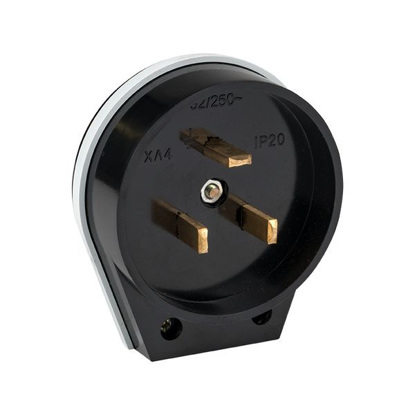 вилка для разъема рш-вш 32а 2p+pe 250в карболит. черн. ekf as-250-b-02 от BTSprom.by