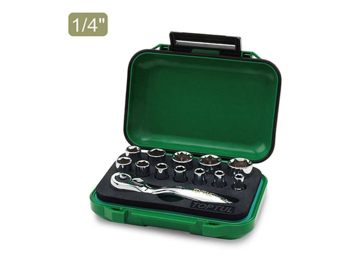 набор головок mini 1/4" 4-13мм 13предм. 6гр. toptul gabw1301 от BTSprom.by