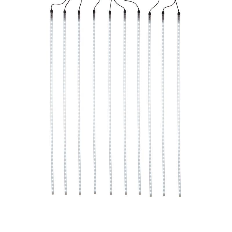  Гирлянда светодиодная "Тающие сосульки" 10штх100см шаг 100см 960LED тепл. бел. 24В IP65 соединяемая каучук черн. Neon-Night 256-422 фото в каталоге от BTSprom.by