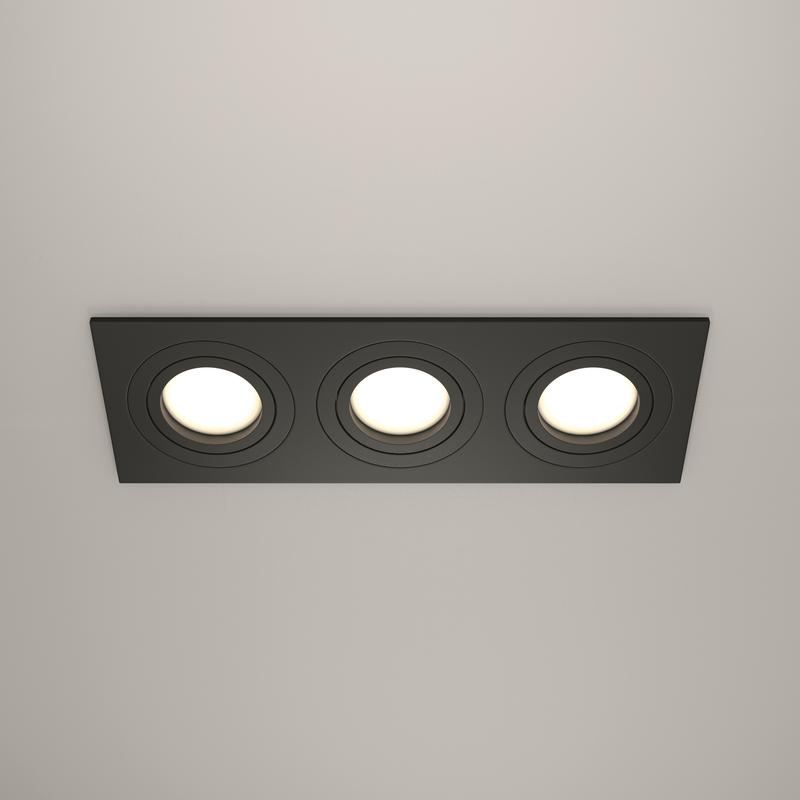  Светильник Atom 3х10Вт GU10 встраив. Maytoni DL024-2-03B фото в каталоге от BTSprom.by