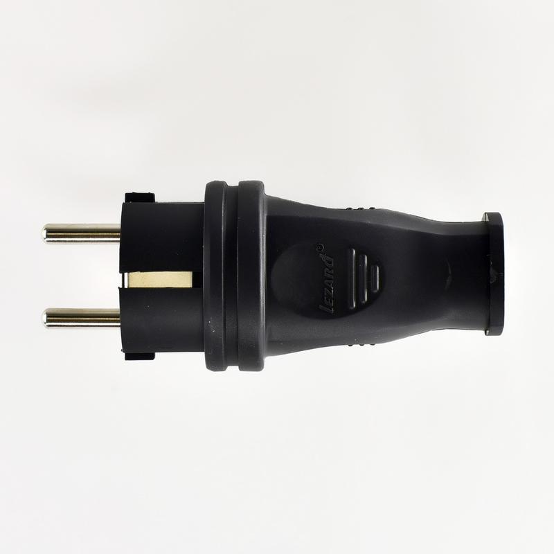 вилка кабельная 1ф 1х16а 2p+e 220-240в ip44 каучук lezard 106-0400-0105/105 от BTSprom.by