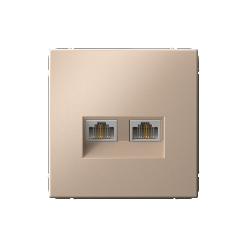 розетка компьютерная 2-м artgallery rj45 + rj45 кат.5e механизм песочн. se gal001285 от BTSprom.by