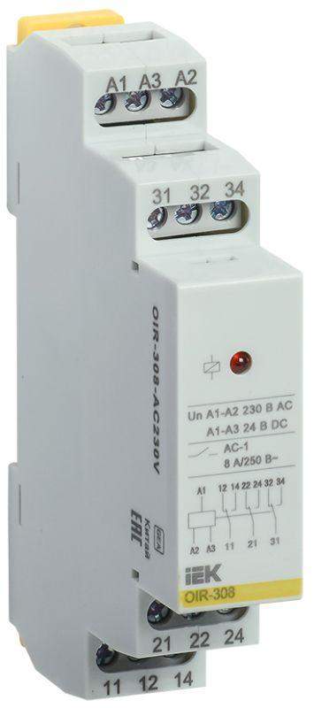 реле промежуточное oir 3 конт. (8а) 230в ac iek oir-308-ac230v от BTSprom.by