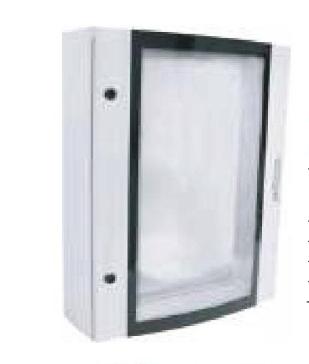 корпус щита распределительного 450х500х150мм монтажн. панель навесной прозр. дверца из гнутого стекла метал. сер. cetinkaya pano cpd4505015sum от BTSprom.by