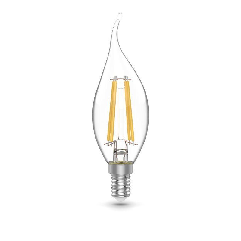 лампа светодиодная филаментная basic filament 5.5вт свеча на ветру 4100к е14 530лм (уп.3шт) gauss 1041126t от BTSprom.by