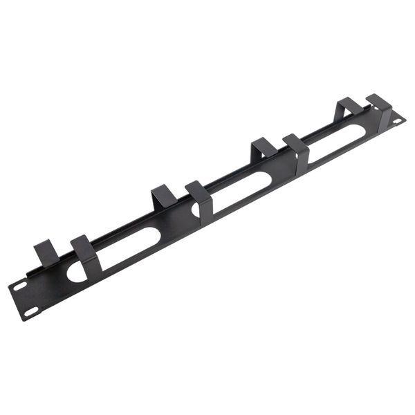  Органайзер кабельный TERACOM 1U 4 кольца с окнами метал. черн. EKF TRC-1CO-4R-M-BK фото в каталоге от BTSprom.by