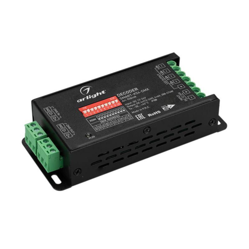декодер smart-k54-dmx (12-24в 4х6а) (ip20 металл) arlight 028448 от BTSprom.by