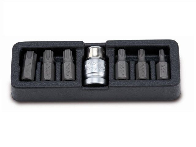 набор бит "torx" 1/2" т25-т55 + переходник 1/2" 7пр. toptul gaat0705 от BTSprom.by