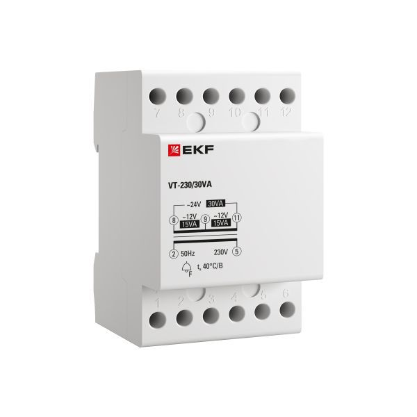 трансформатор звонковый модульный bt-230в/12-12в 30ва proxima ekf bt-230/30va от BTSprom.by