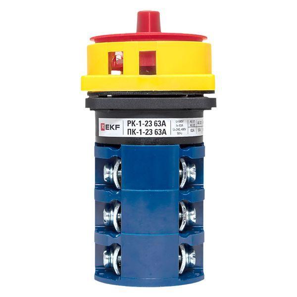  Переключатель кулачковый ПК-1-23 63А 3п "1-0-2" с блокировкой IP65 PROxima EKF pk-1-23-63-a65 фото в каталоге от BTSprom.by