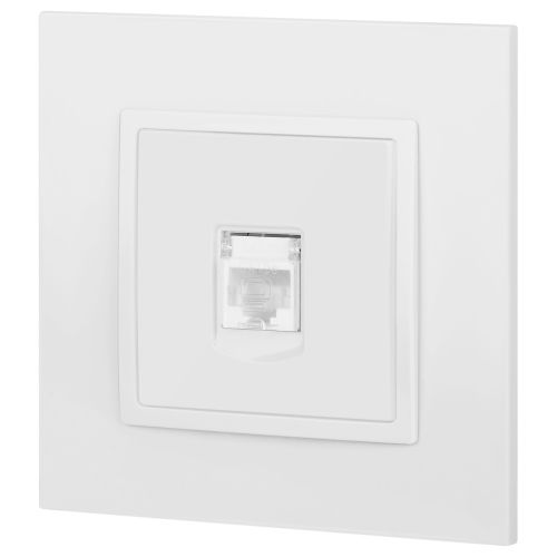  Розетка компьютерная 1-м Elegance 14-3107-01 RJ45 IP20 механизм бел. Эра Б0034302 фото в каталоге от BTSprom.by