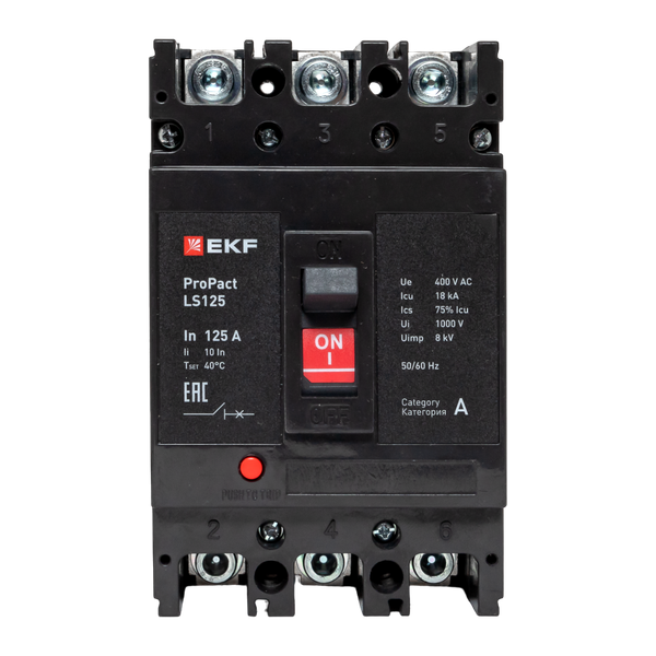  Выключатель автоматический 3п 160А 18кА LS125 ProPact EKF mccb-125-18-3-160-ls фото в каталоге от BTSprom.by
