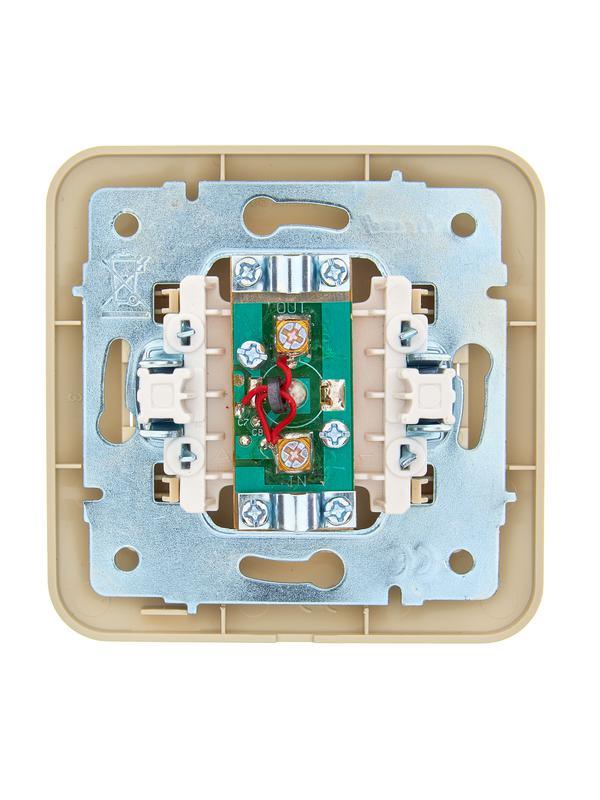  Розетка телевизионная проходная TV СП ASTI IP20 в сборе крем. LEZARD 7081-0303-129 фото в каталоге от BTSprom.by