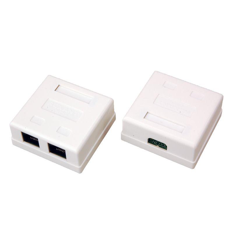 Розетка сетевая LAN на стену 2 гнездо 8Р8С (RJ-45) 5кат. Rexant 06-0105-C фото в каталоге от BTSprom.by